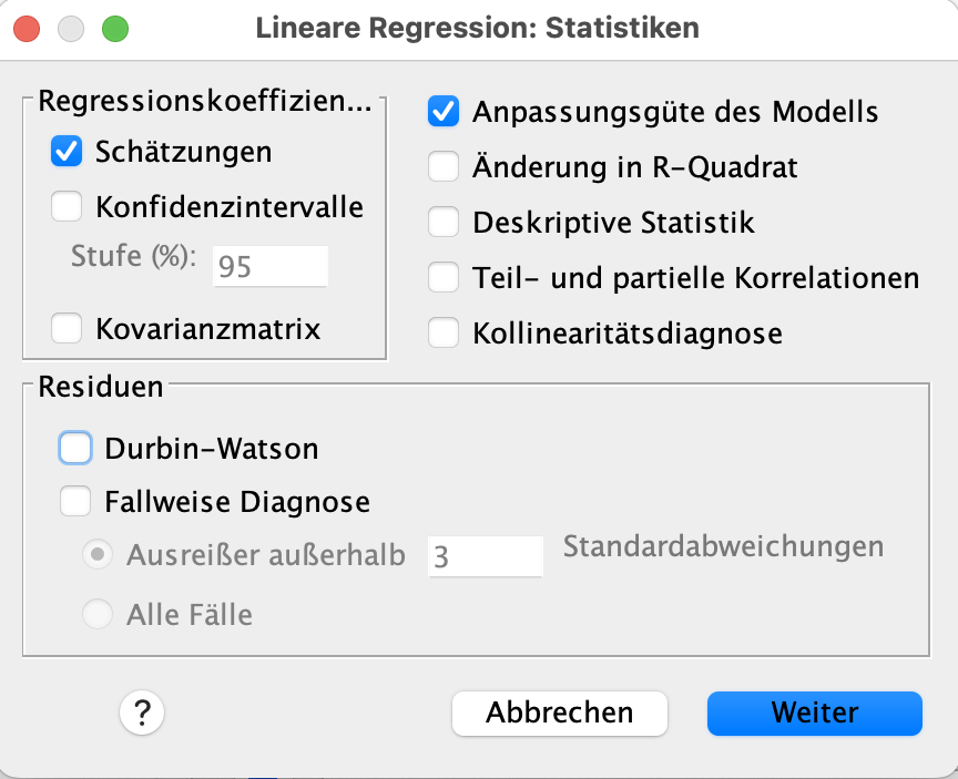 Regressionsanalyse in SPSS